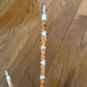 Set of Two (2) Vintage Garfield the Cat Pencils White Background Never Sharpened
